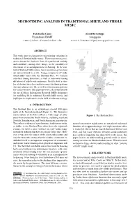 Microtiming Analysis in Traditional Shetland Fiddle Music