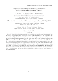 Baryon Mass Splittings and Strong CP Violation in SU(3) Chiral Perturbation Theory