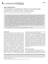 Comprehensive Translational Control of Tyrosine Kinase Expression by Upstream Open Reading Frames