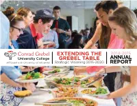 Extending the Grebel Table Annual Report