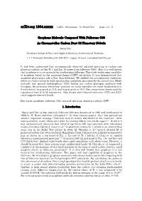 Graphene Molecule Compared with Fullerene C60 As Circumstellar