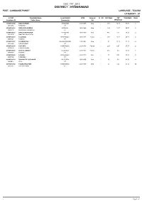 Hyderabad Post : Language Pandit Language : Telugu Category : St