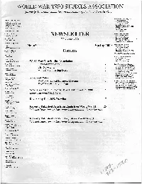NEWSLETTER Editor Al/(I Webmaster Department of History Arthur L