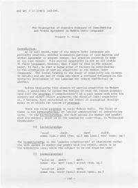 OSU WPL # 27 (1983) 140- 164. the Elimination of Ergative Patterns Of