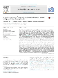 Processes Controlling Δ7li in Rivers Illuminated by Study of Streams And