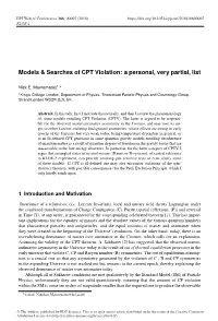 Searches of CPT Violation: a Personal, Very Partial, List