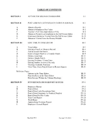 Table of Contents