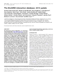 The Biogrid Interaction Database