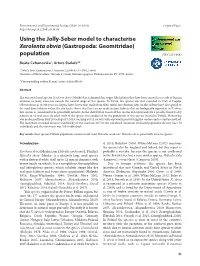Using the Jolly-Seber Model to Characterise Xerolenta Obvia (Gastropoda: Geomitridae) Population ISSN 2255-9582