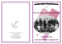 A.I.C.D. Borovansky Syllabus