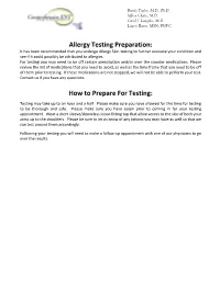 Allergy Testing