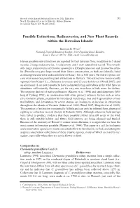 Possible Extinctions, Rediscoveries, and New Plant Records Within The