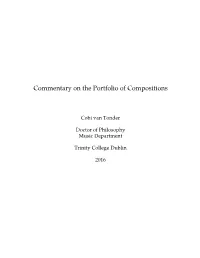 Commentary on the Portfolio of Compositions