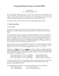 Using Opentype Features in Libreofiie