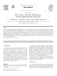 Wrist Drop in an Arcade Dancing Game: Unusual Sudden Bilateral Radial Palsy