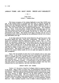 Andean Tuber and Root Crops: Origin and Variability