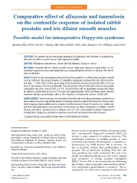 Comparative Effect of Alfuzosin and Tamsulosin on the Contractile