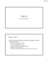 TNC-Pi a TNC for the Raspberry Pi