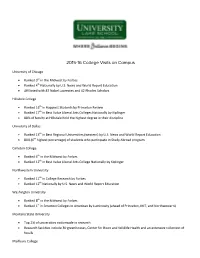 2015-16 College Visits on Campus