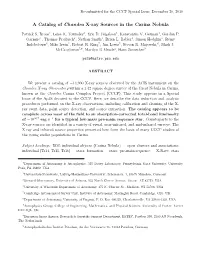 A Catalog of Chandra X-Ray Sources in the Carina Nebula