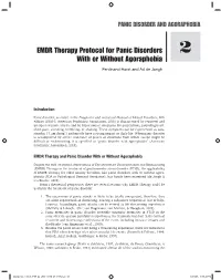 EMDR Therapy Protocol for Panic Disorders with Or Without Agoraphobia 53