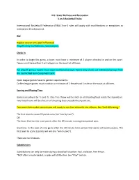 FIBA) 3-On-3 Rules Will Apply with Modifications Or Exceptions As Indicated in This Document