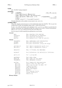 Perl Programmers Reference Guide PERL(1)