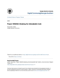 Project VENONA: Breaking the Unbreakable Code