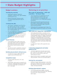 Regional Budget Statements 2002-03