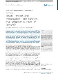 The Function and Regulation of Piezo Ion Channels Jason Wu,1 Amanda[13 TD$IF]H