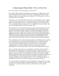 Avoiding Negligent Hiring Liability: the Case of Mary Foley by Charles S