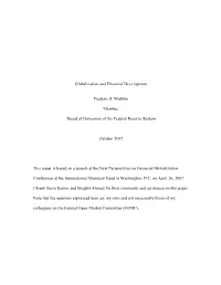 Globalization and Financial Development