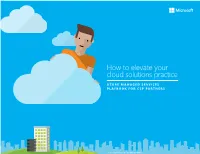 How to Elevate Your Cloud Solutions Practice