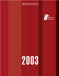 Imperial Tobacco Group Plc Annual Report and Accounts