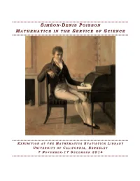 Siméon-Denis Poisson Mathematics in the Service
