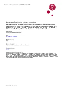 Stratigraphic Relationships in Jezero Crater, Mars Constraints on the Timing of Fluvial-Lacustrine Activity from Orbital Observations Holm-Alwmark, S.; Kinch, K