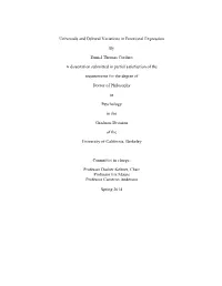 Universals and Cultural Variations in Emotional Expression by Daniel Thomas Cordaro a Dissertation Submitted in Partial Satisfac