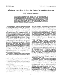 A Rational Analysis of the Selection Task As Optimal Data Selection