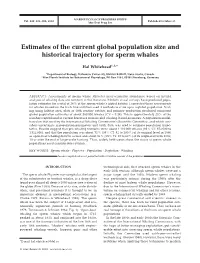 Estimates of the Current Global Population Size and Historical Trajectory for Sperm Whales