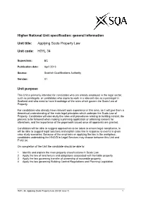 National Unit Specification: General Information