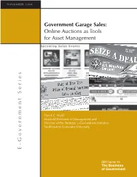 Online Auctions As Tools for Asset Management S E R I E S