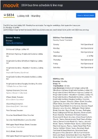 S834 Bus Time Schedule & Line Route