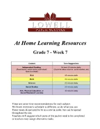 Week 7 Packet