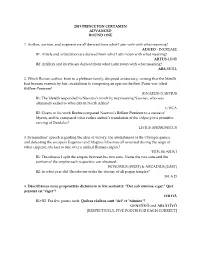 2019 Princeton Certamen Advanced Round One 1