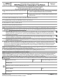 Form 4506-C, IVES Request for Transcript of Tax Return