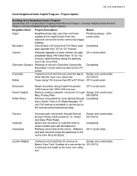 Great Neighbourhoods Capital Program - Project Update