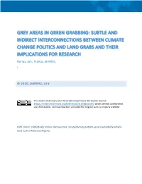Grey Areas in Green Grabbing: Subtle