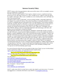 Internet Security Policy