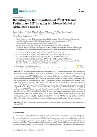 [18F]FPEB and Preliminary PET Imaging in a Mouse Model of Alzheimer’S Disease