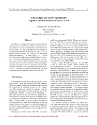 A Reconfigurable and Programmable Gigabit Ethernet Network Interface